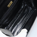 BALLY Handtasche Leder 2way Schwarz Gold Auth 158161-11