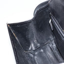 BALLY Handtasche Leder 2way Schwarz Gold Auth 158161-22