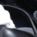 BALLY Hand Bag Leather 2way Black Gold Auth 158161-12