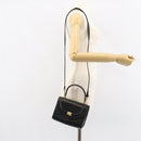 BALLY Handtasche Leder 2way Schwarz Gold Auth 158161-23