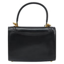 BALLY Handtasche Leder 2way Schwarz Gold Auth 158161-2