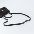 BALLY Handtasche Leder 2way Schwarz Gold Auth 158161-8