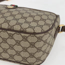 GUCCI GG Supreme Web Sherry Line Bag PVC Beige Gold 164 02 077 Auth 158162-10