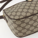 GUCCI GG Supreme Web Sherry Line Bag PVC Beige Gold 164 02 077 Auth 158162-11