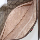 GUCCI GG Supreme Web Sherry Line Bag PVC Beige Gold 164 02 077 Auth 158162-20