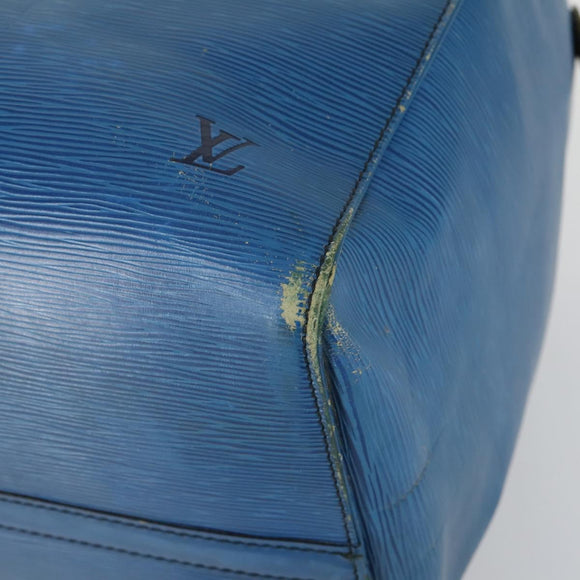 LOUIS VUITTON Epi Keepall 50 Boston Bag Blue M42965 LV Auth 158166
