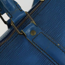LOUIS VUITTON Epi Keepall 50 Boston Bag Blue M42965 LV Auth 158166-10