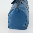 LOUIS VUITTON Epi Keepall 50 Boston Bag Blue M42965 LV Auth 158166-3