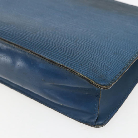 LOUIS VUITTON Epi Pochette Homme Clutch Bag Blue M52522 LV Auth 158167