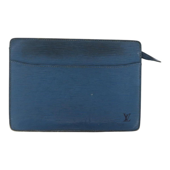LOUIS VUITTON Epi Pochette Homme Clutch Bag Blue M52522 LV Auth 158167