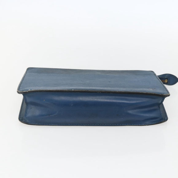 LOUIS VUITTON Epi Pochette Homme Clutch Bag Blue M52522 LV Auth 158167