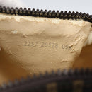 FENDI Zucca Canvas Pouch Black Brown Auth 158169-12