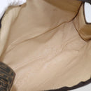 FENDI Zucca Canvas Pouch Black Brown Auth 158170-10