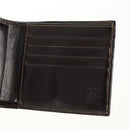 FENDI Zucca Canvas Compact Wallet Black Brown Auth 158171V-18