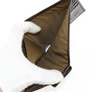 FENDI Zucca Canvas Compact Wallet Black Brown Auth 158171V-20