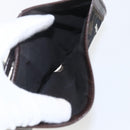 FENDI Zucca Canvas Compact Wallet Black Brown Silver Auth 158172-10