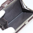 FENDI Zucca Canvas Compact Wallet Black Brown Silver Auth 158172-11