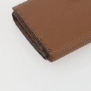 FENDI Celeria Long Wallet Leather Brown Silver Auth 158173-16