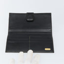 FENDI Pecan Canvas Long Wallet Black Brown Black Brown Auth 158174-8