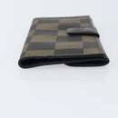 FENDI Pecan Canvas Long Wallet Black Brown Black Brown Auth 158174-3
