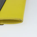 FENDI 2 JOURS Continental Wallet Leather Gray Silver Auth 158175-16