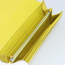 FENDI 2 JOURS Continental Wallet Leather Gray Silver Auth 158175-9