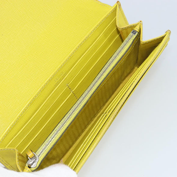 FENDI 2 JOURS Continental Wallet Leather Gray Silver Auth 158175