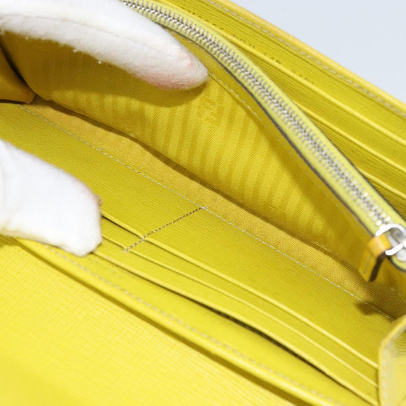 FENDI 2 JOURS Continental Wallet Leather Gray Silver Auth 158175