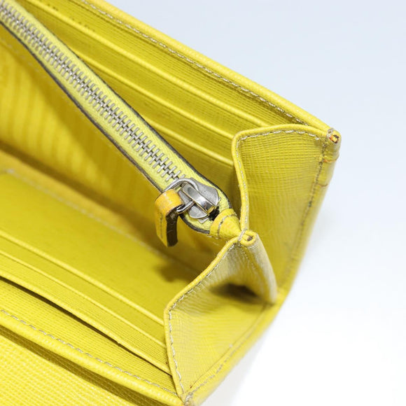 FENDI 2 JOURS Continental Wallet Leather Gray Silver Auth 158175