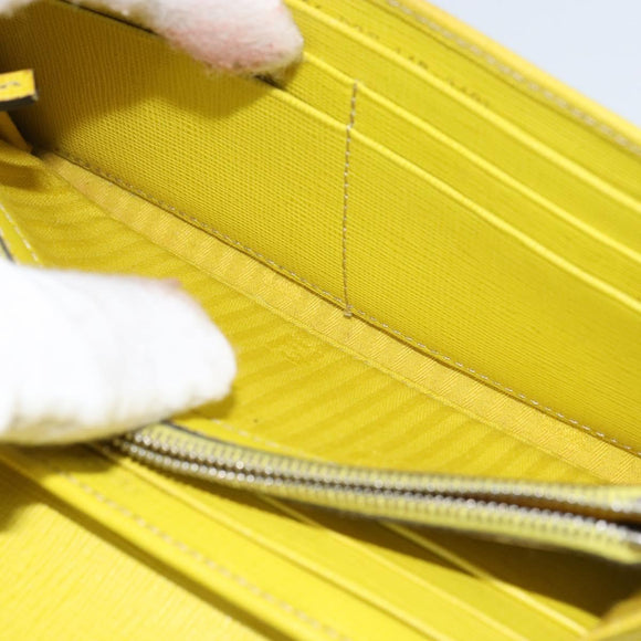 FENDI 2 JOURS Continental Wallet Leather Gray Silver Auth 158175