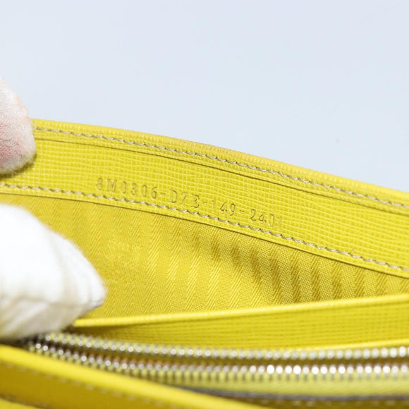 FENDI 2 JOURS Continental Wallet Leather Gray Silver Auth 158175