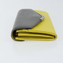 FENDI 2 JOURS Continental Wallet Leather Gray Silver Auth 158175-4