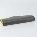 FENDI 2 JOURS Continental Wallet Leather Gray Silver Auth 158175-5