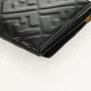 FENDI Zucca Canvas Wallet Leather Black Auth 158176V-16