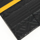 FENDI Zucca Canvas Wallet Leather Black Auth 158176V-19