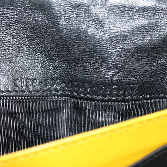 FENDI Zucca Canvas Wallet Leather Black Auth 158176V