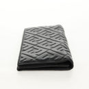 FENDI Zucca Canvas Wallet Leather Black Auth 158176V-4