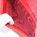 FENDI Long Wallet Nylon Red Brown Black Brown Auth 158177-19