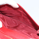 FENDI Long Wallet Nylon Red Brown Black Brown Auth 158177-11