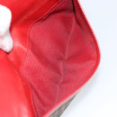 FENDI Long Wallet Nylon Red Brown Black Brown Auth 158177-20