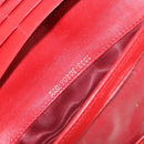 FENDI Long Wallet Nylon Red Brown Black Brown Auth 158177-12