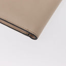 FENDI Compact Wallet Leather Beige Gold Auth 158178A-15