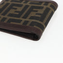 FENDI Zucca Canvas Wallet Black Brown Black Brown Auth 158179-15