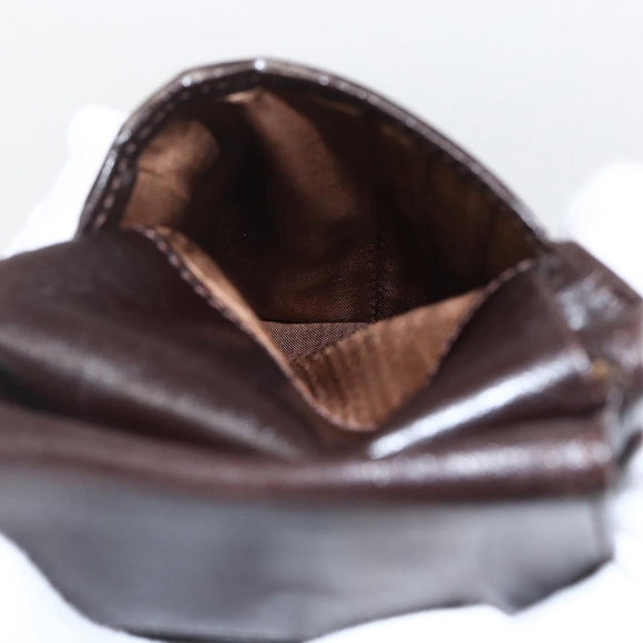 FENDI Zucca Canvas Wallet Black Brown Black Brown Auth 158179