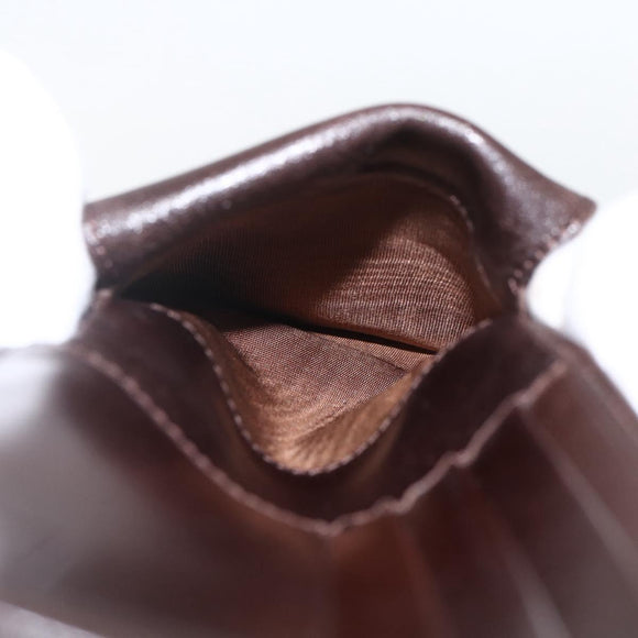 FENDI Zucca Canvas Wallet Black Brown Black Brown Auth 158179