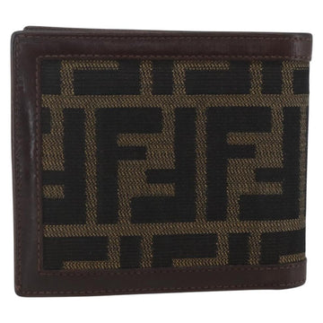 FENDI Zucca Canvas Wallet Black Brown Black Brown Auth 158179 - 0