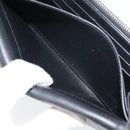 SAINT LAURENT Cassandra Long Wallet Leather Black Silver Auth 158181-16