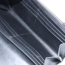 SAINT LAURENT Cassandra Long Wallet Leather Black Silver Auth 158181-17