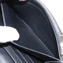 SAINT LAURENT Cassandra Long Wallet Leather Black Silver Auth 158181-18