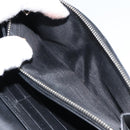 SAINT LAURENT Cassandra Long Wallet Leather Black Silver Auth 158181-20